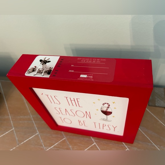 NWOT Rae Dunn “‘Tis the Season To Be Tipsy” sign - Picture 3 of 3